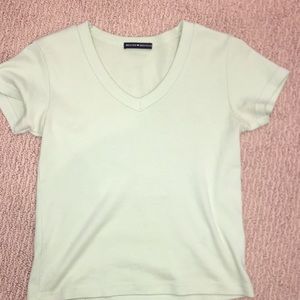 Green Brandy Melville V-Neck Top